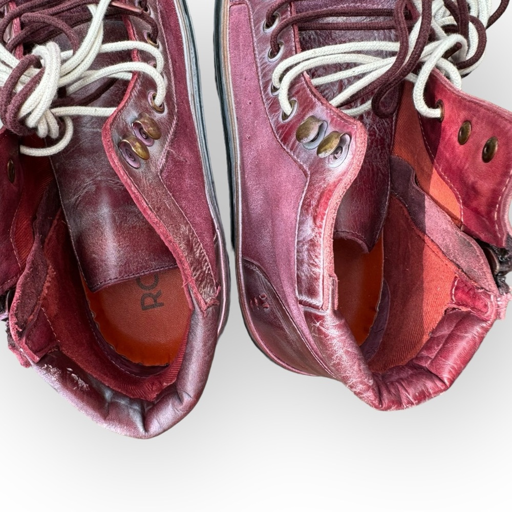 Bed Stu Roan Mac II Leather High-Top Sneakers Bordo (Like New) - Picture 9 of 15